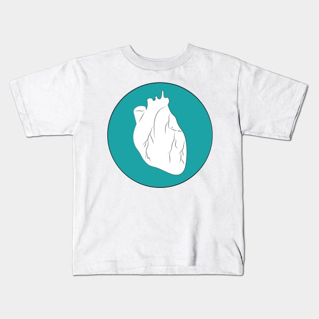 Anatomically Correct Heart Icon Kids T-Shirt by emadamsinc